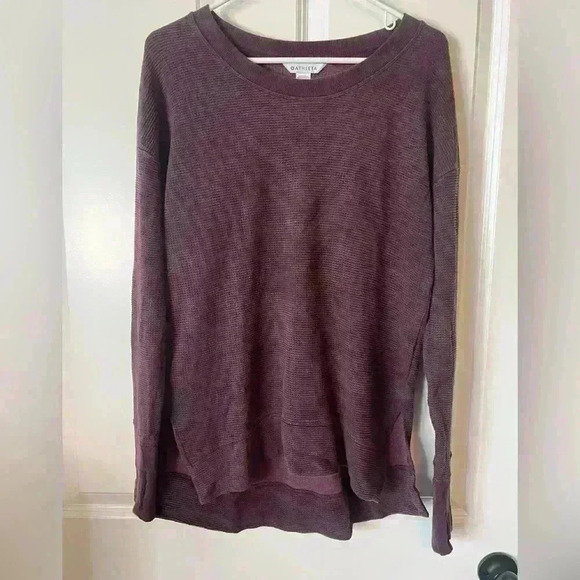 Athleta Coastal Luxe Waffle Sweatshirt - Picture 1 of 7